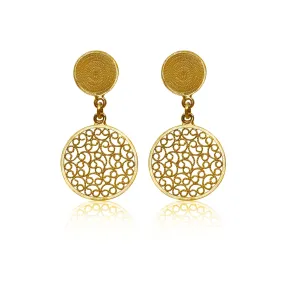 CATALINA GOLD MEDIUM EARRINGS FILIGREE