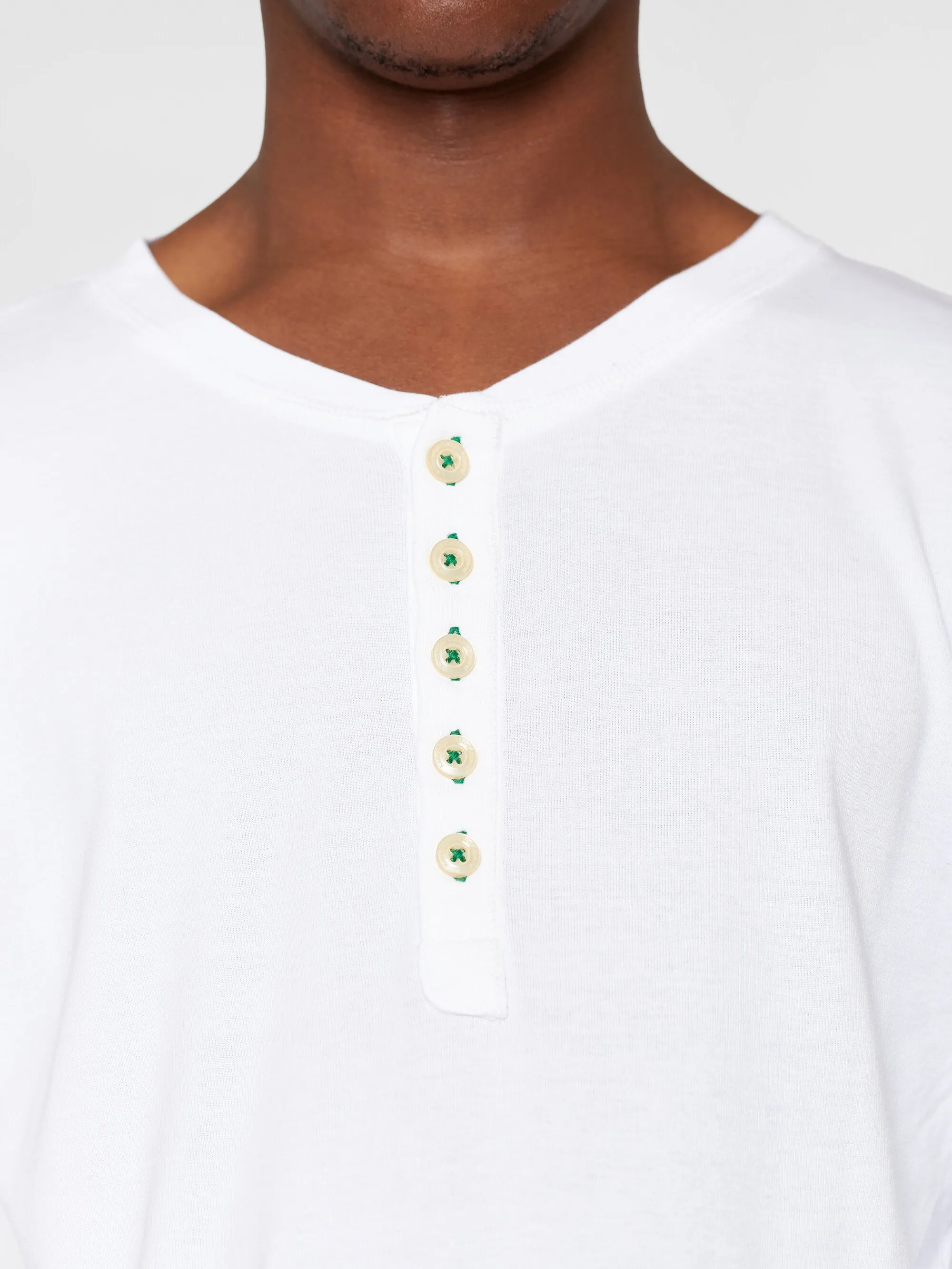 CEDAR LS Henley - Bright White