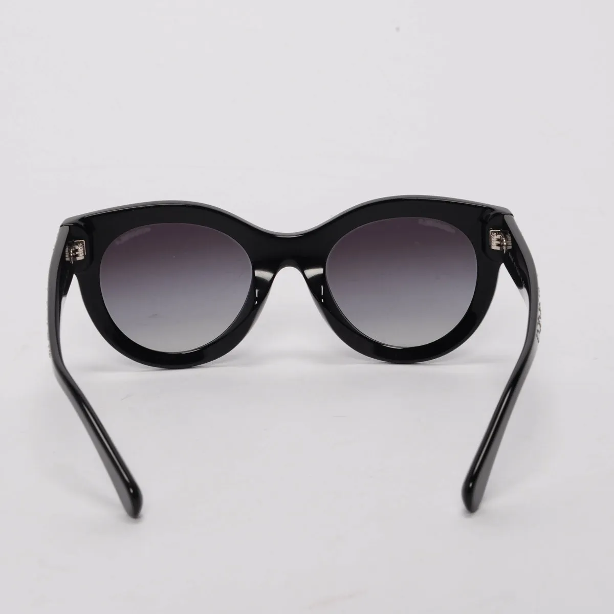 Chanel Black Diamonte Quilted Arm Sunglasses