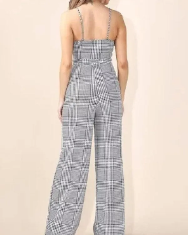 Check Me Out Plaid Jumpsuit