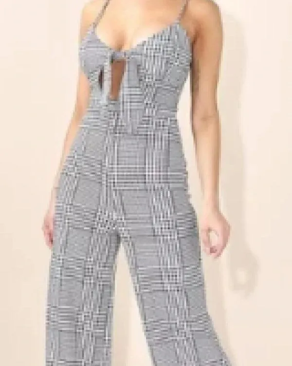 Check Me Out Plaid Jumpsuit