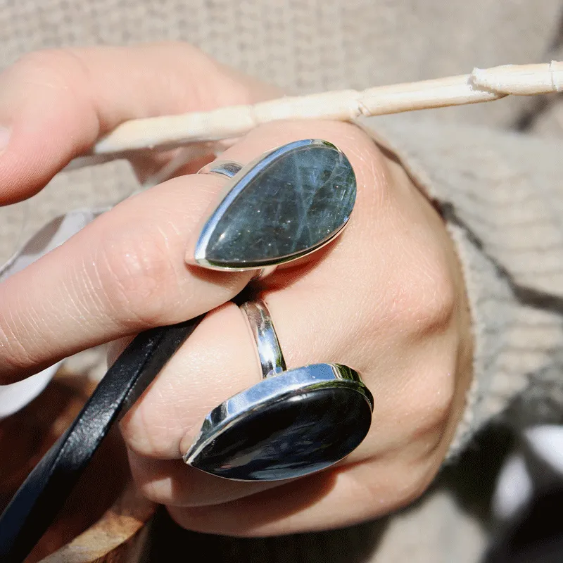 Clancy Labradorite Teardrop Ring