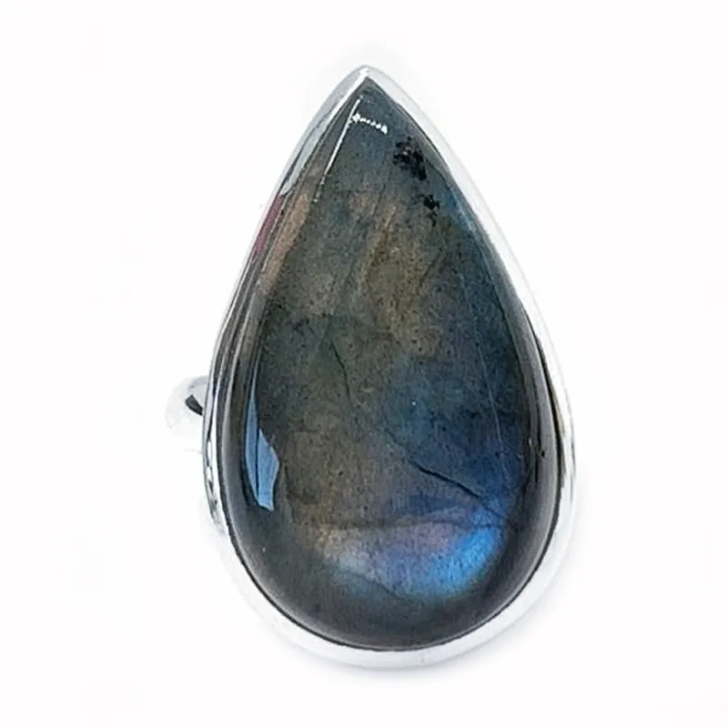 Clancy Labradorite Teardrop Ring