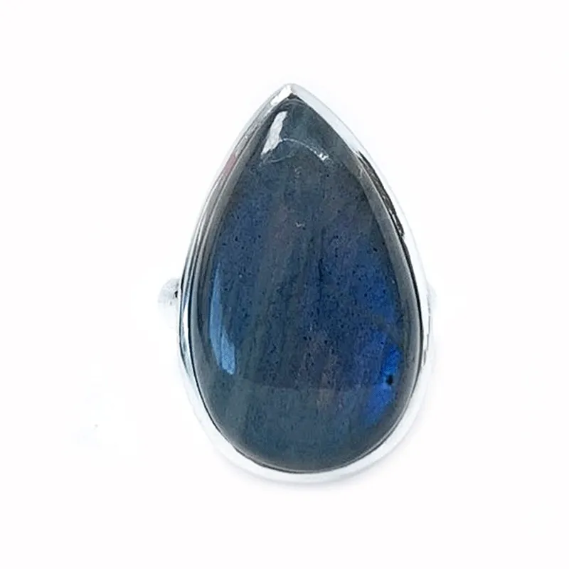 Clancy Labradorite Teardrop Ring