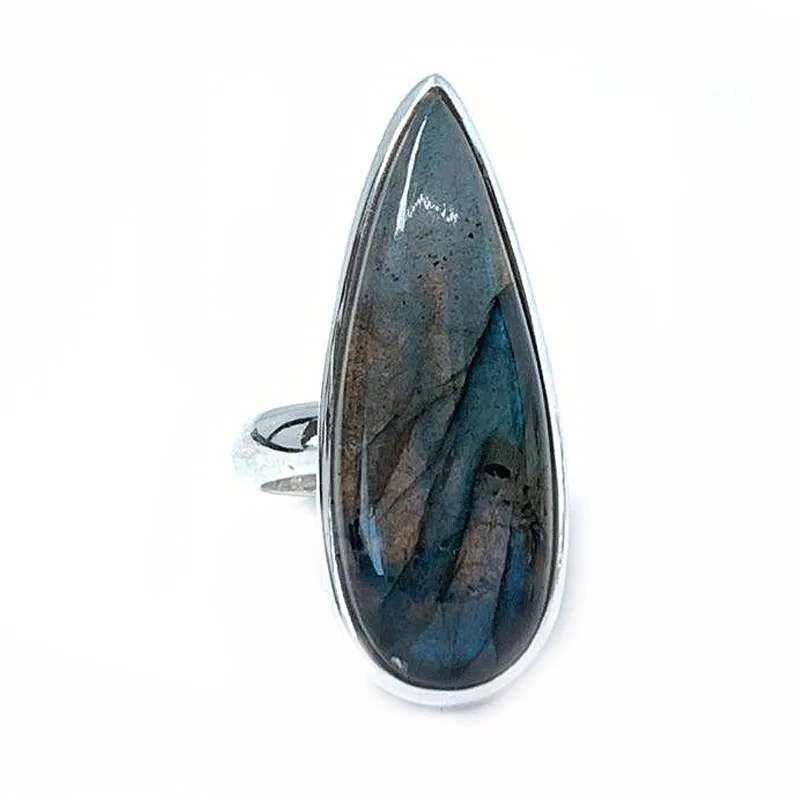 Clancy Labradorite Teardrop Ring