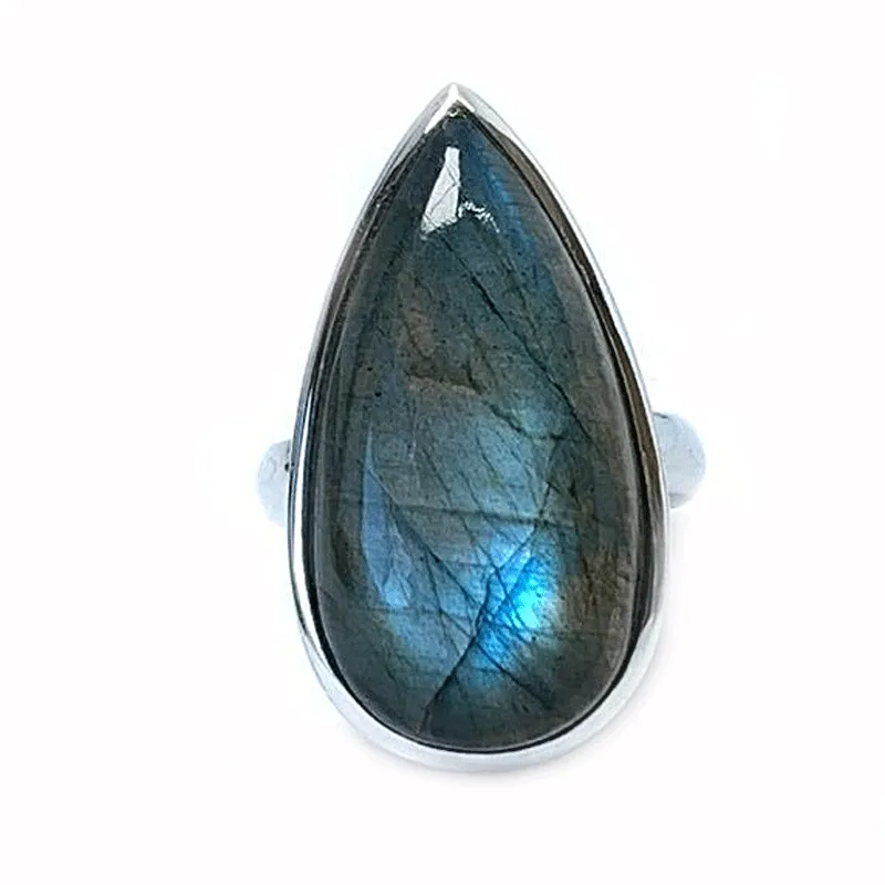 Clancy Labradorite Teardrop Ring