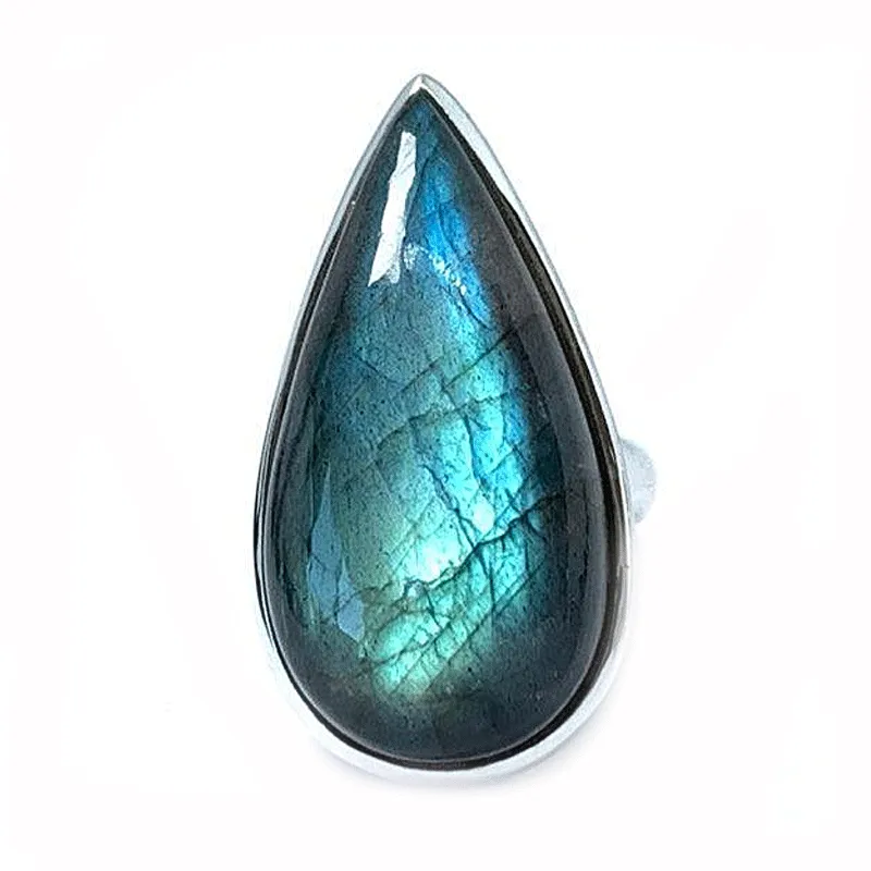 Clancy Labradorite Teardrop Ring