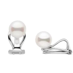 Clip Collection Freshadama 7.5-8.0 mm Pearl Stud Earrings