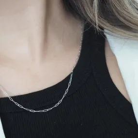 Clip Silver Necklace | 18" Length