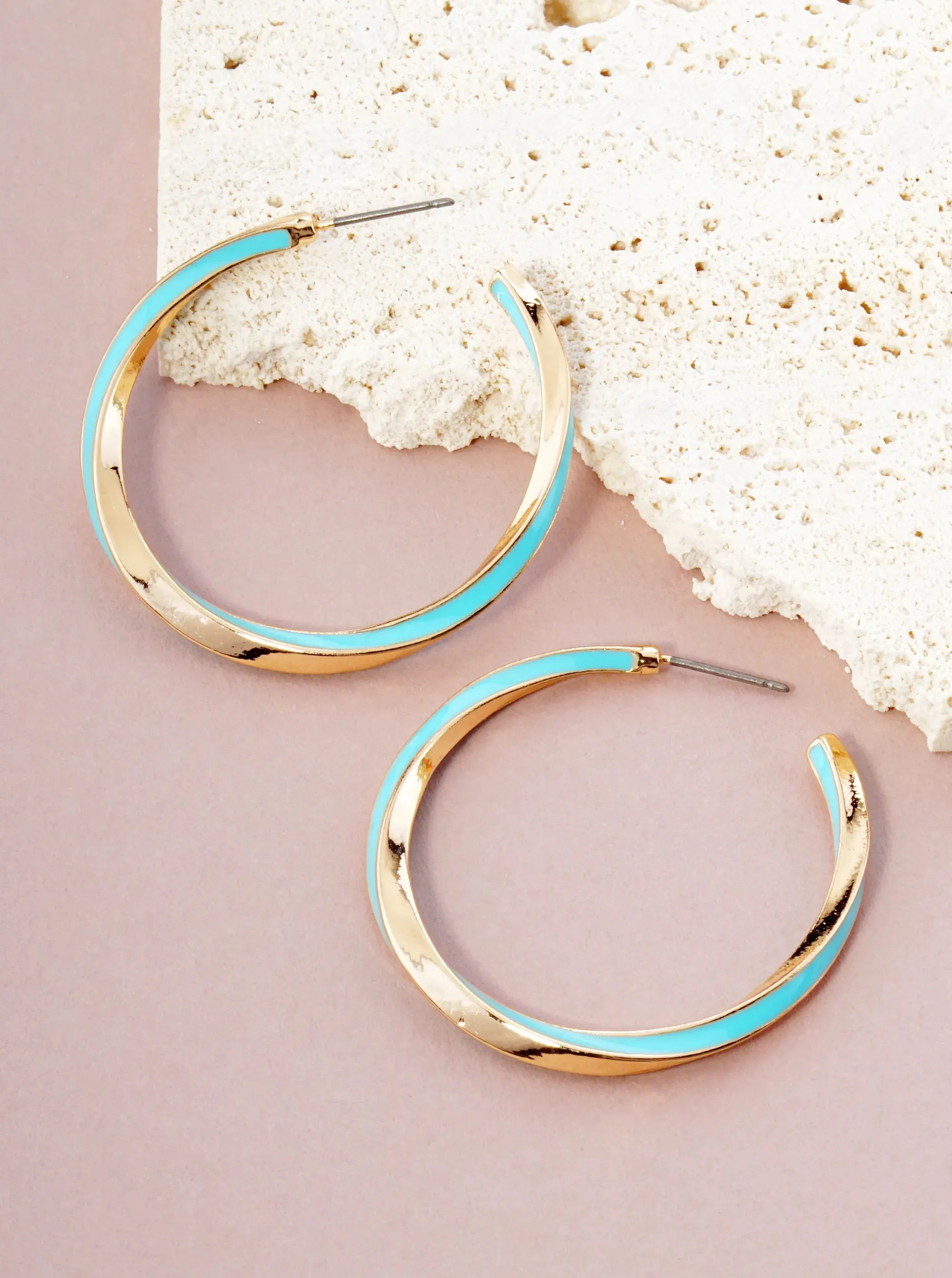 Color Twist Hoop Earring