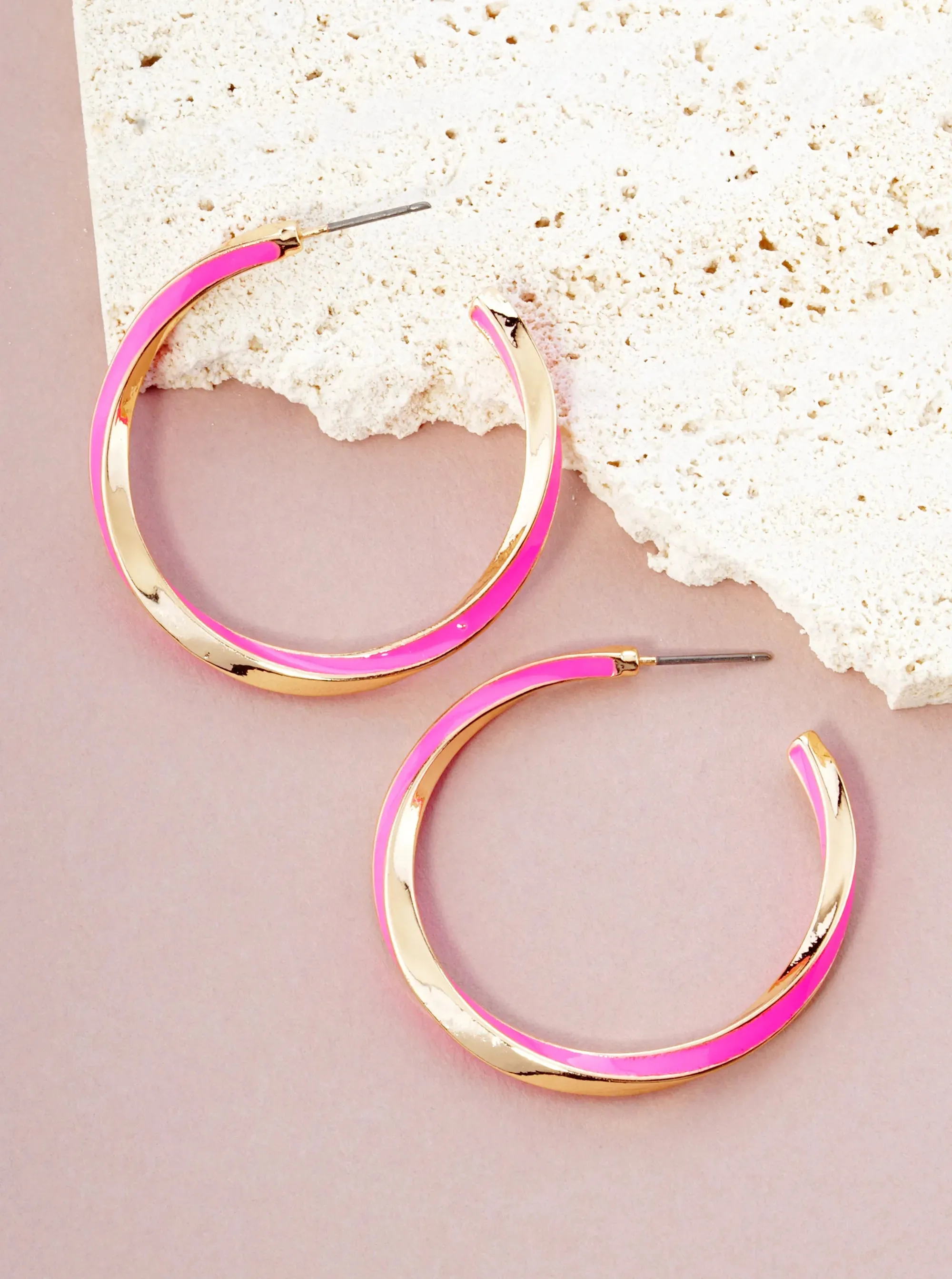 Color Twist Hoop Earring