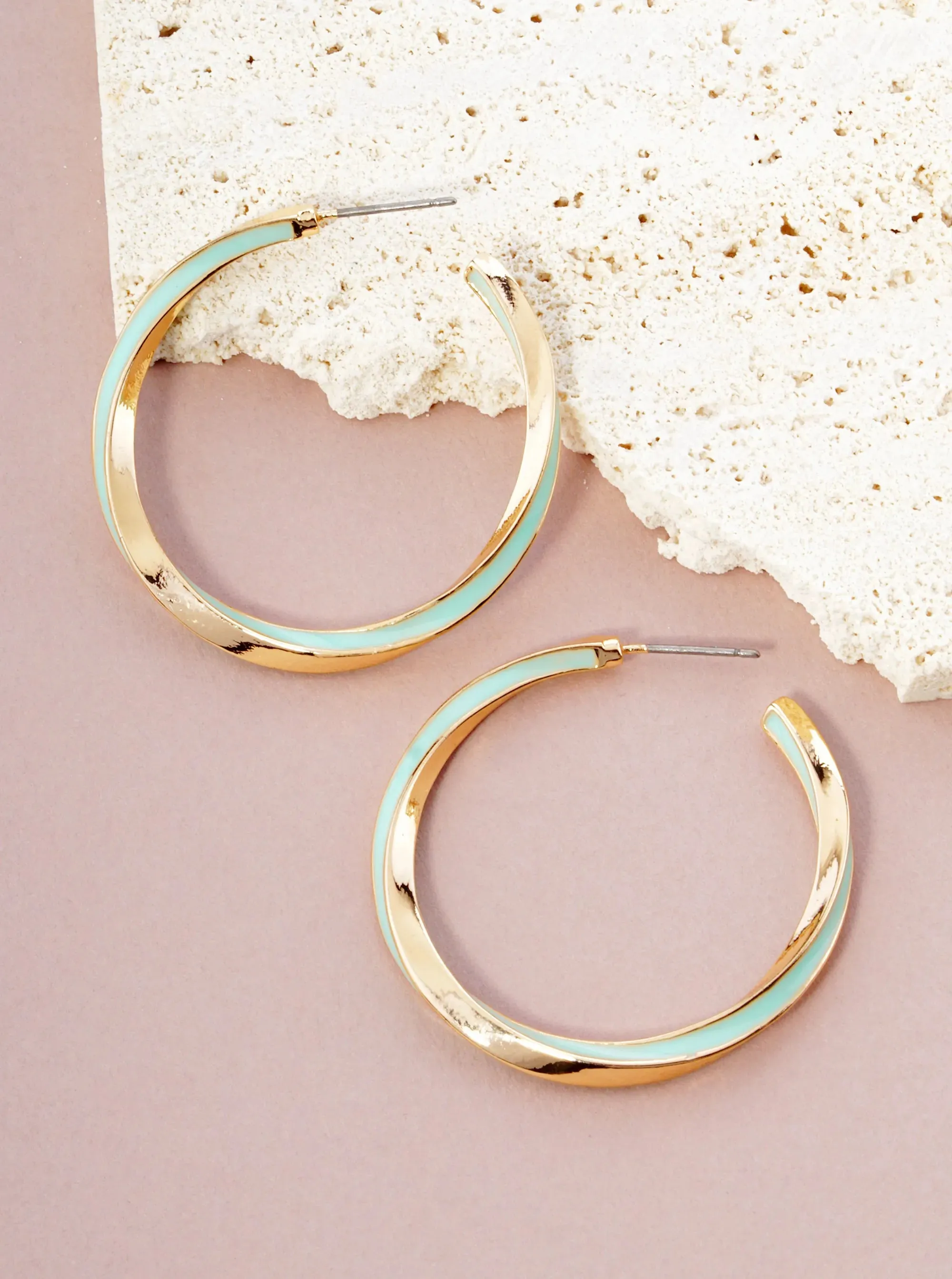 Color Twist Hoop Earring