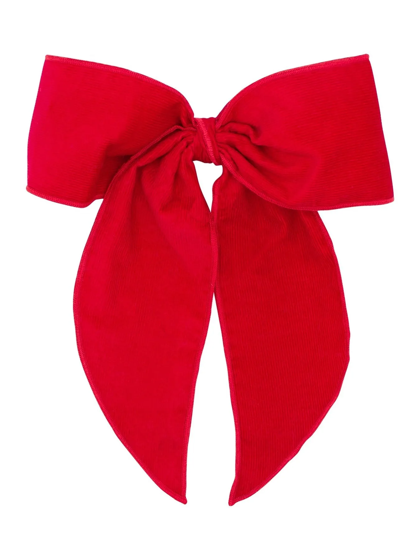 Corduroy Bowtie with Twisted Wrap and Whimsy Tails | Red