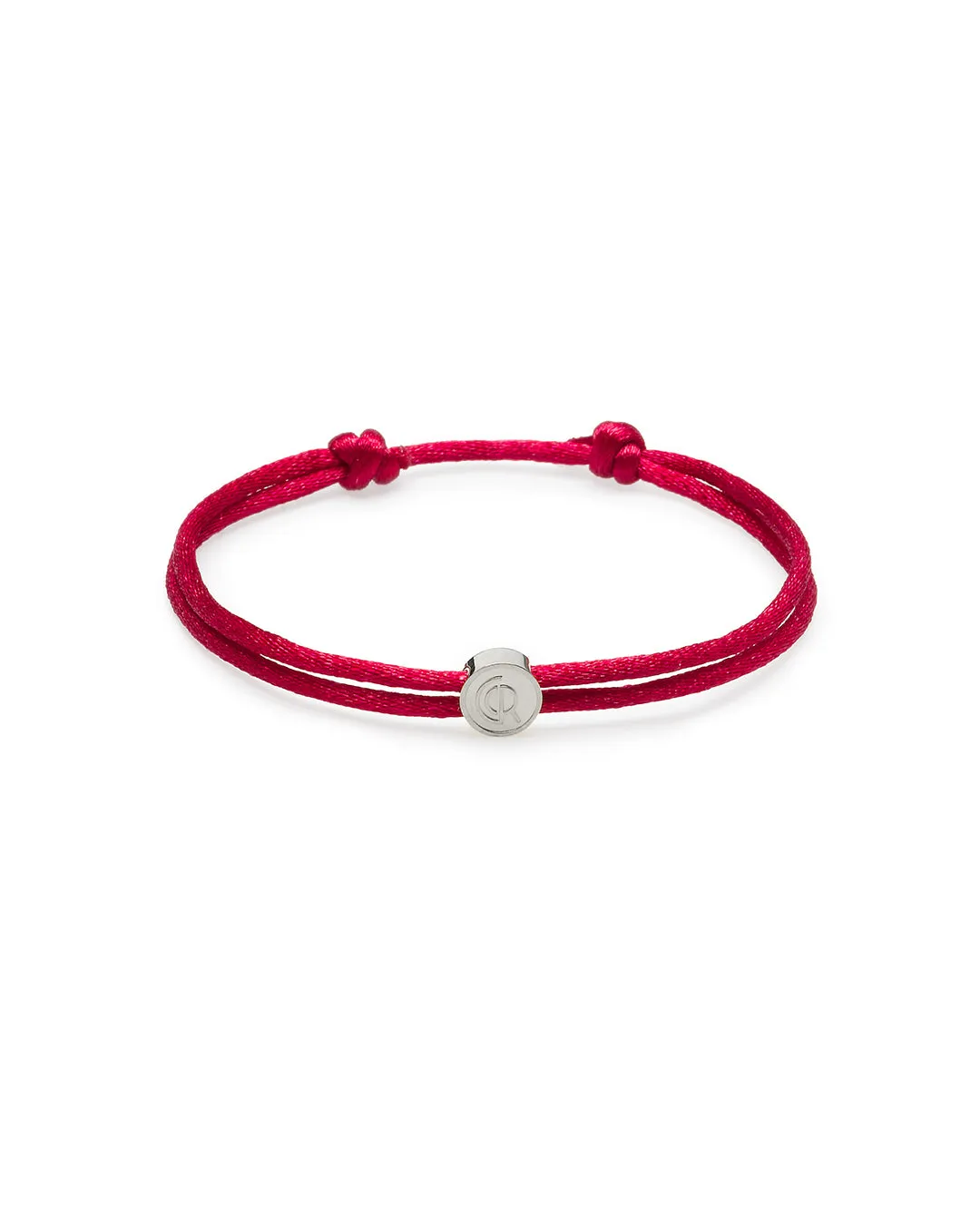 Croyez Monogram Satin Cord Red | Silver