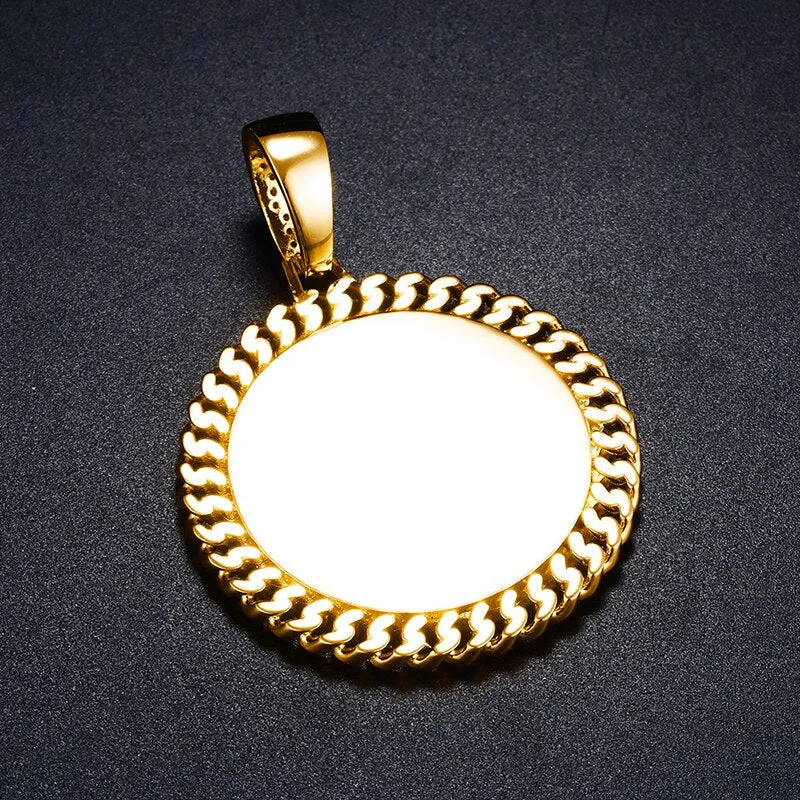 Cuban Link Pendant- Necklace With Picture Inside- Photo Necklace