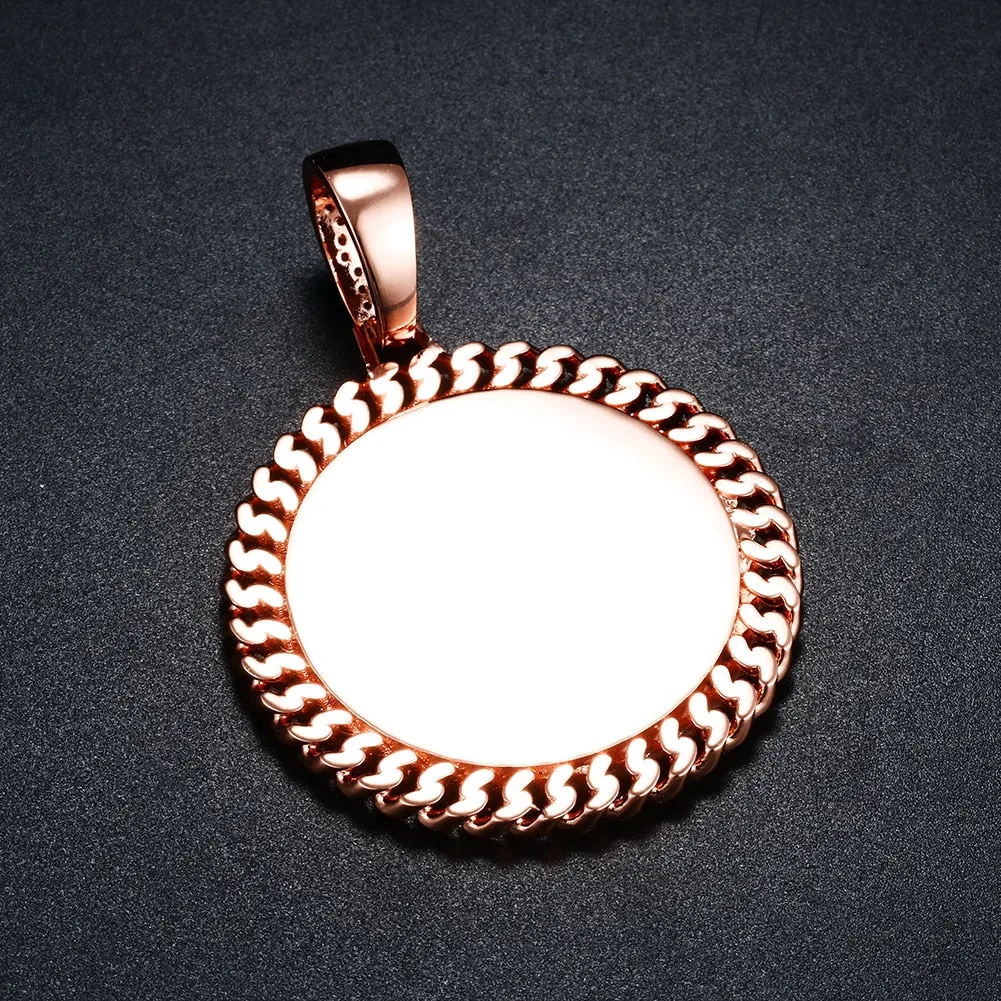 Cuban Link Pendant- Necklace With Picture Inside- Photo Necklace