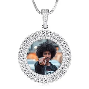 Cuban Link Pendant- Necklace With Picture Inside- Photo Necklace