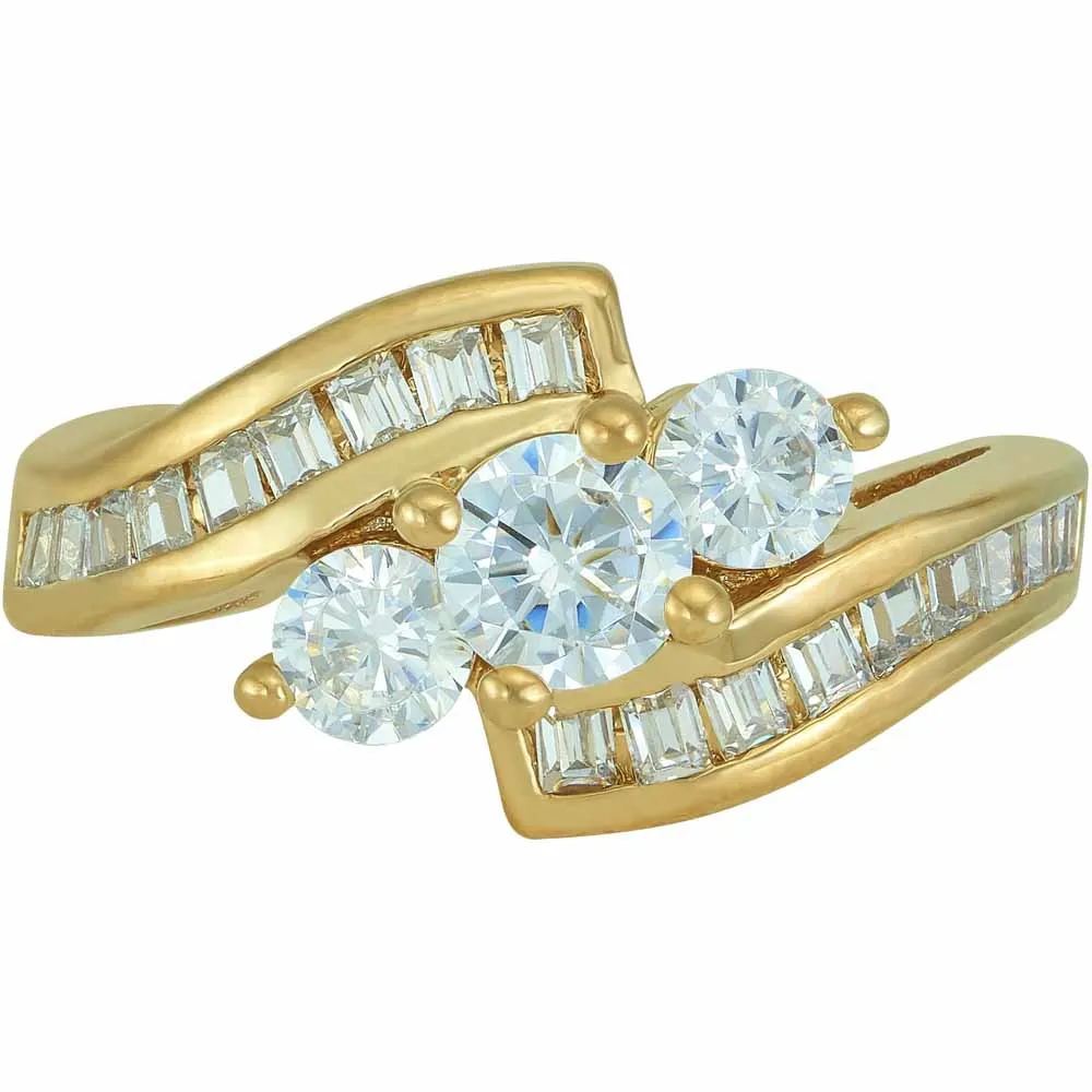 Cubic Zirconia Baguettes Ring