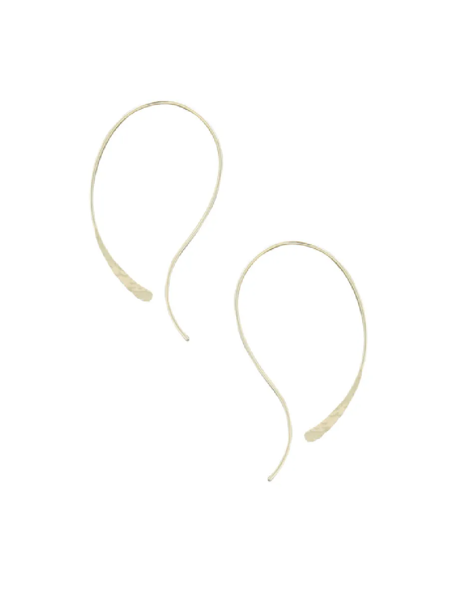 Curved Hammered Ear Threads