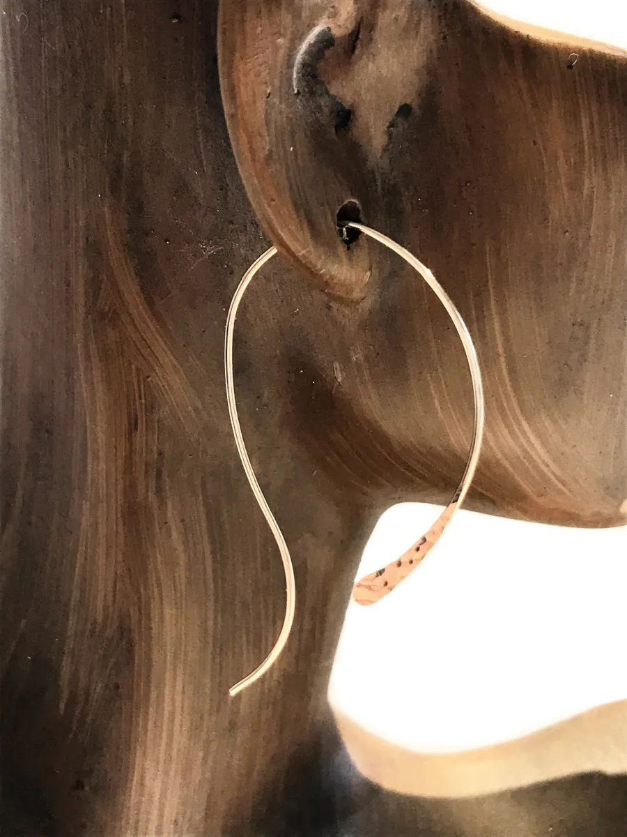 Curved Hammered Ear Threads