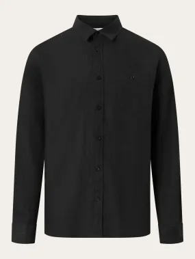 Custom fit linen shirt - Black Jet