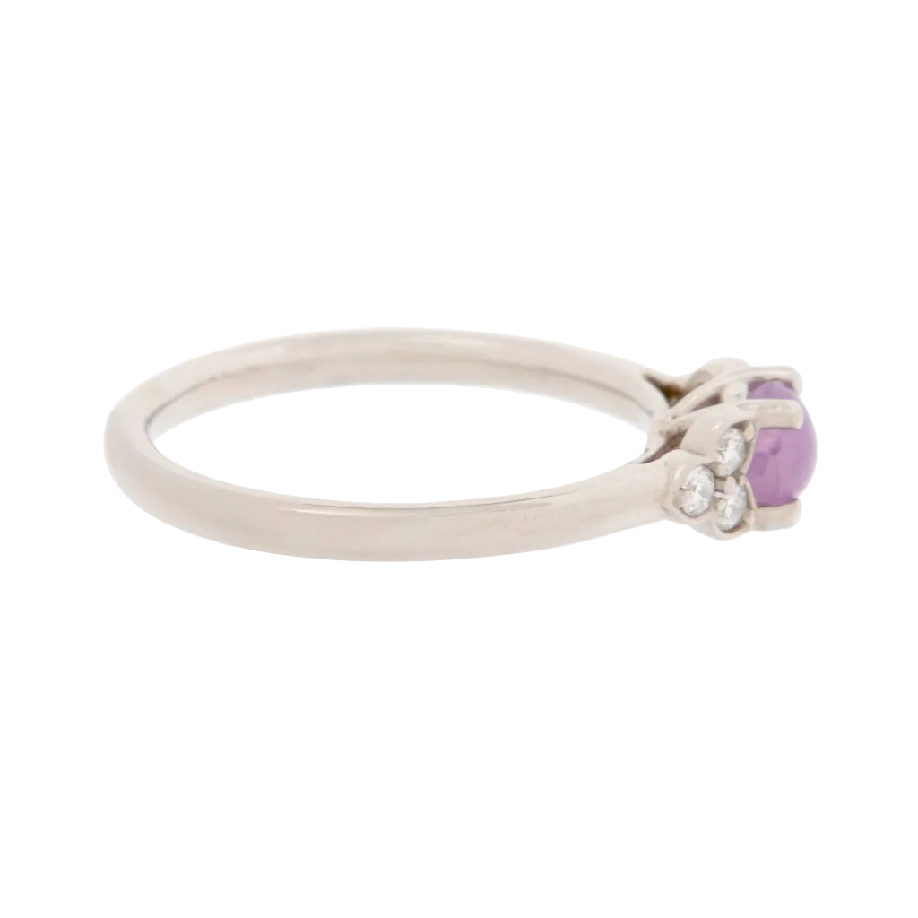 Dainty Star Sapphire & Diamond Ring