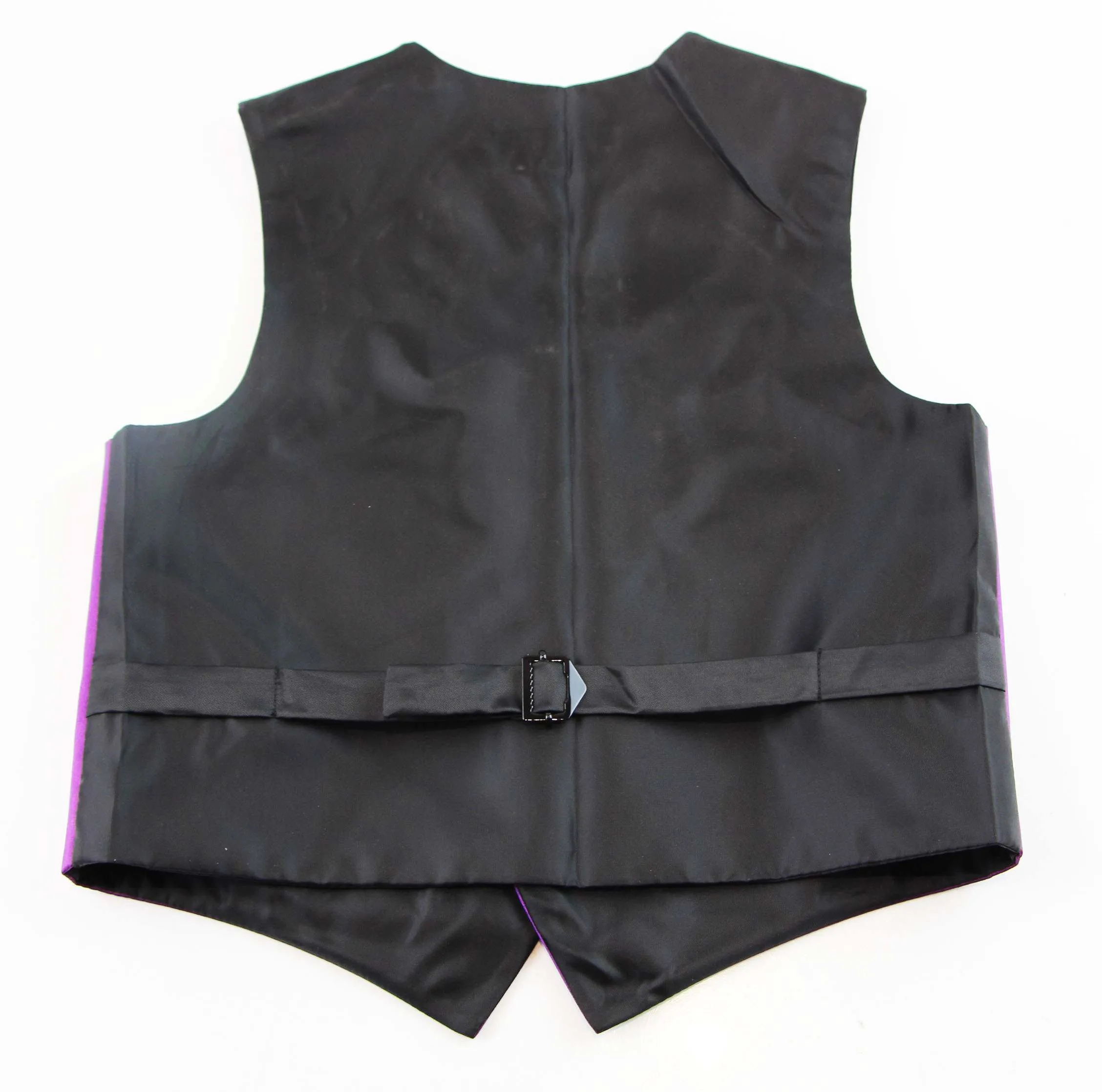 Dark Purple Boys Junior Vest Adjustable Waistcoat