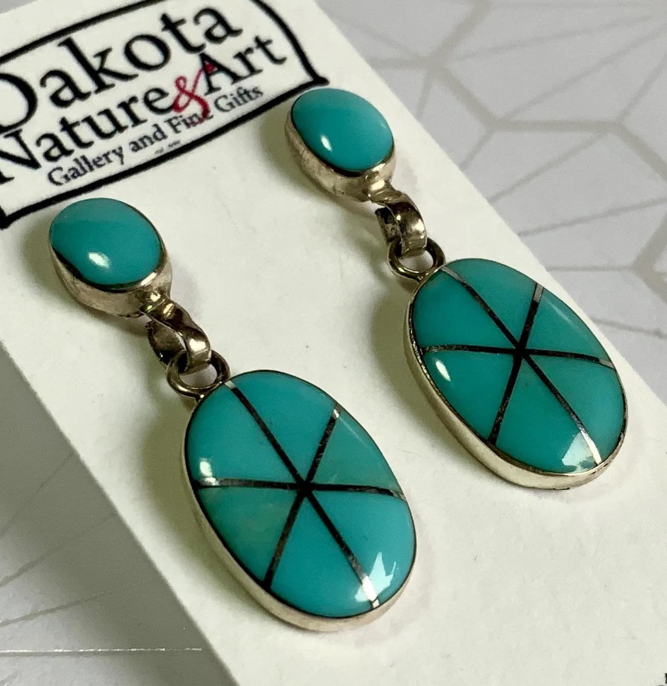 Dazzle Me Sweetly Turquoise Inlay Earrings