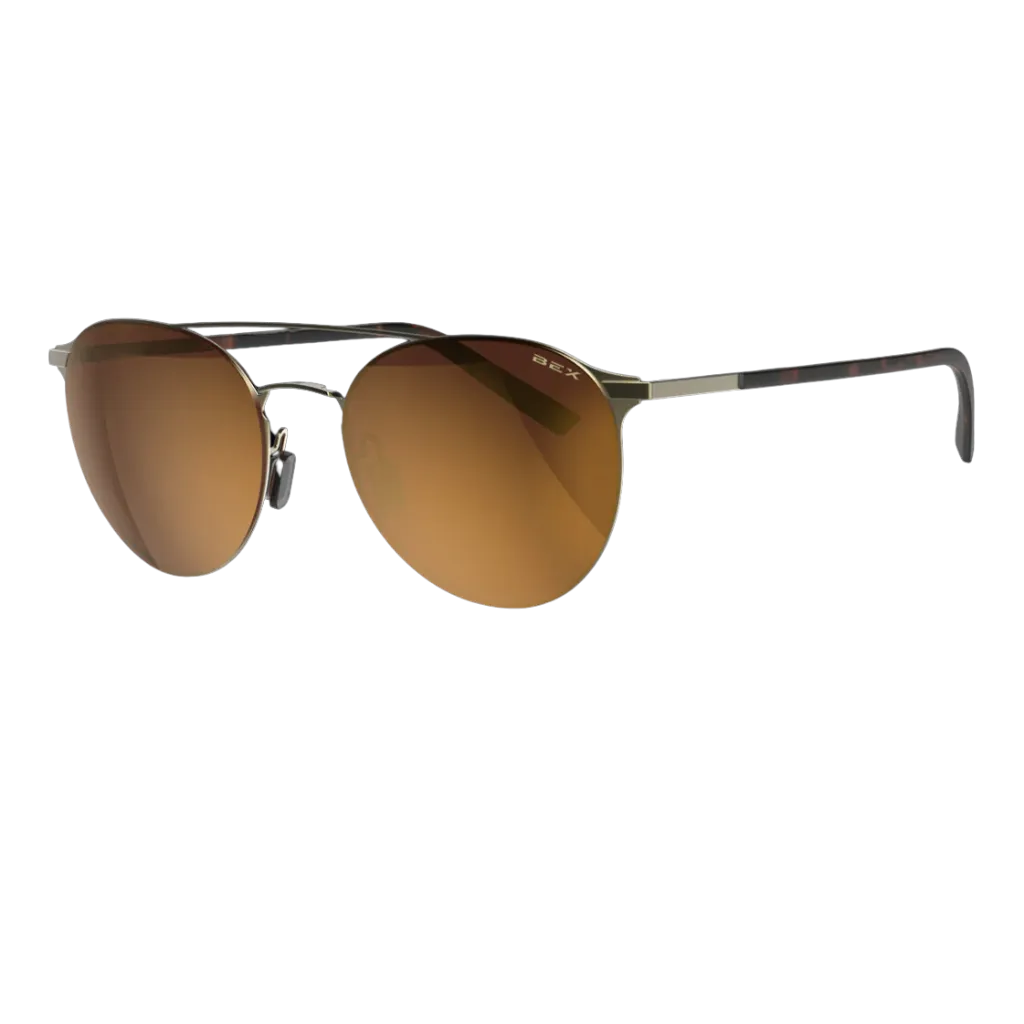 DEMI GOLD/BROWN BEX SUNGLASSES