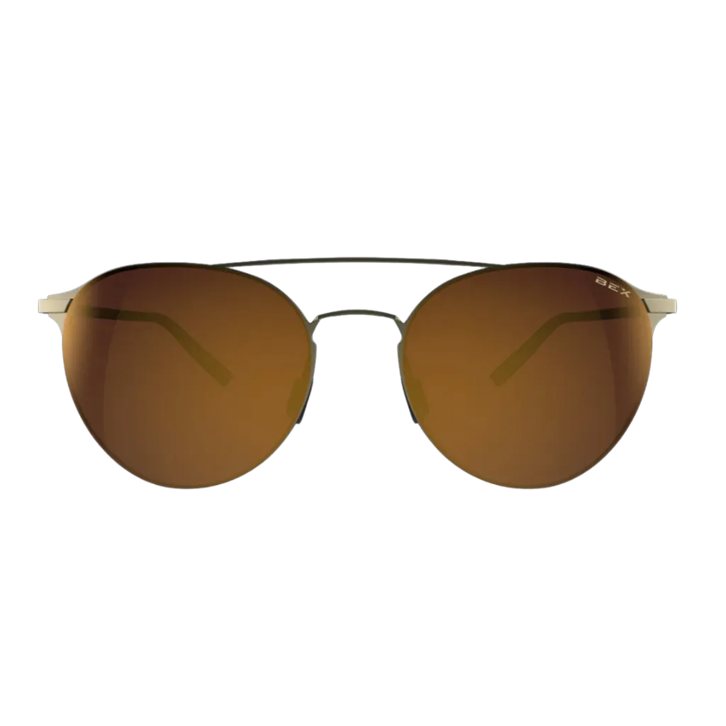 DEMI GOLD/BROWN BEX SUNGLASSES