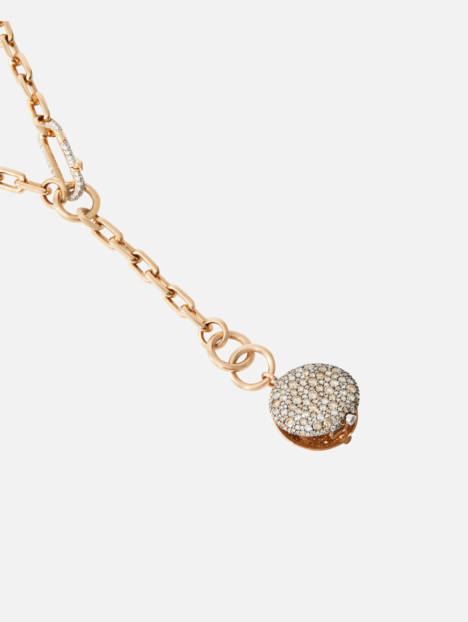 Diamond Pebble Locket Necklace