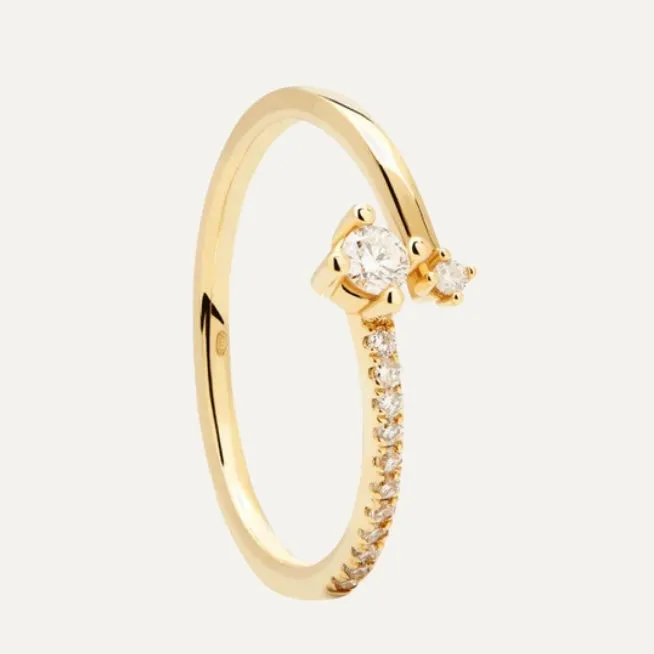 Diamonds and Gold Swing Ring