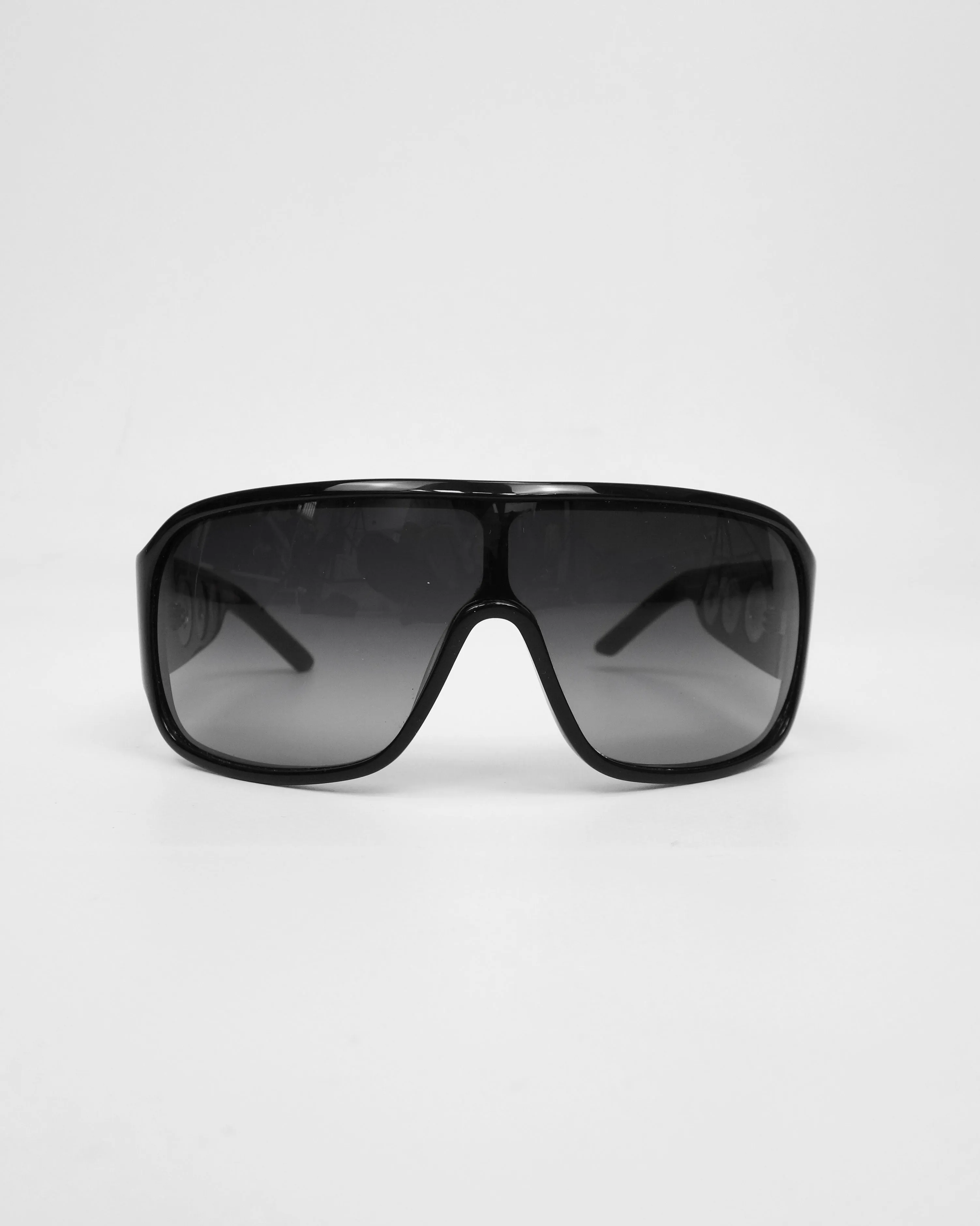 Vintage 1990s Diesel Black Perforated Mask Sunglasses