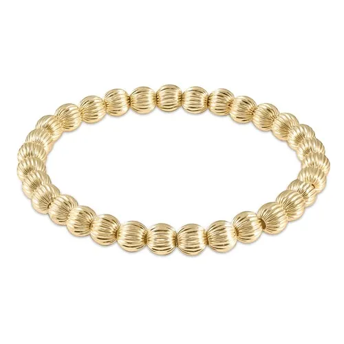 Dignity 6mm Gold Bead Bracelet