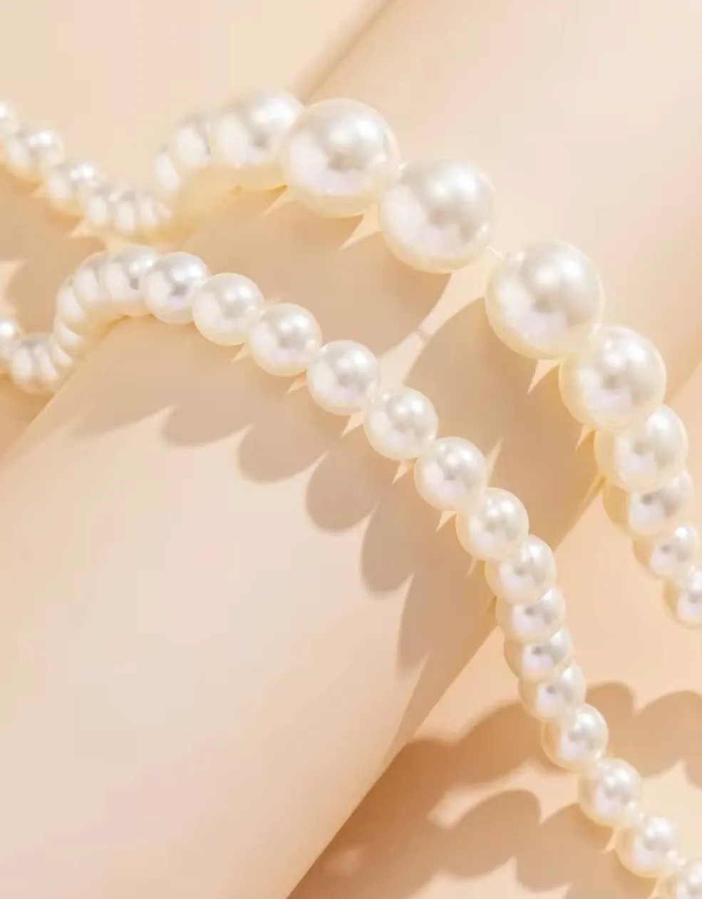 Double Pearl Short Necklace