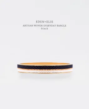 EDEN   ELIE Everyday gold narrow bangle - basic black