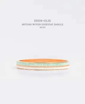 EDEN   ELIE Everyday gold narrow bangle - mint green