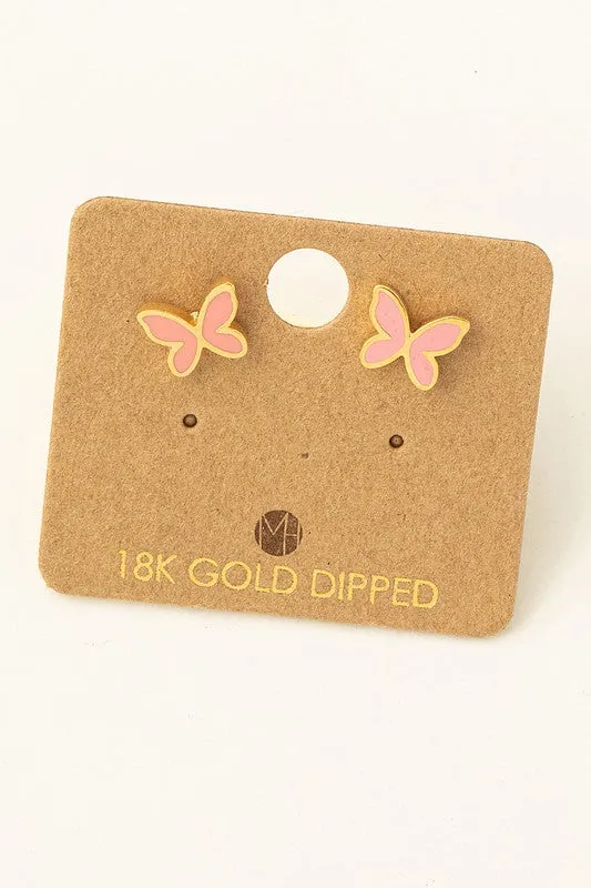 Enamel Butterfly Must Have Stud Earring