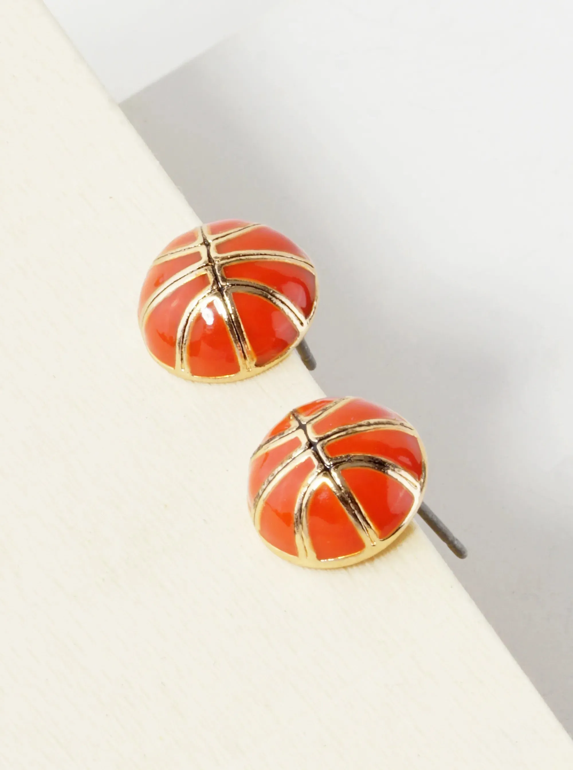 Enamel Filled 3D Sport Stud Earring