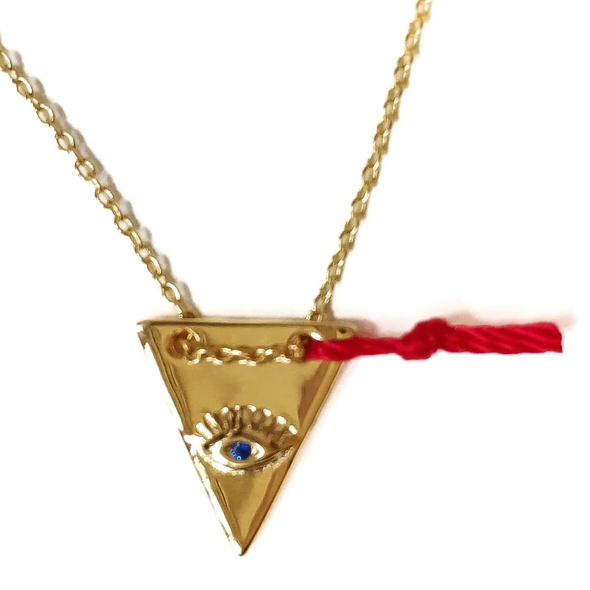 Evil Eye Triangle Necklace