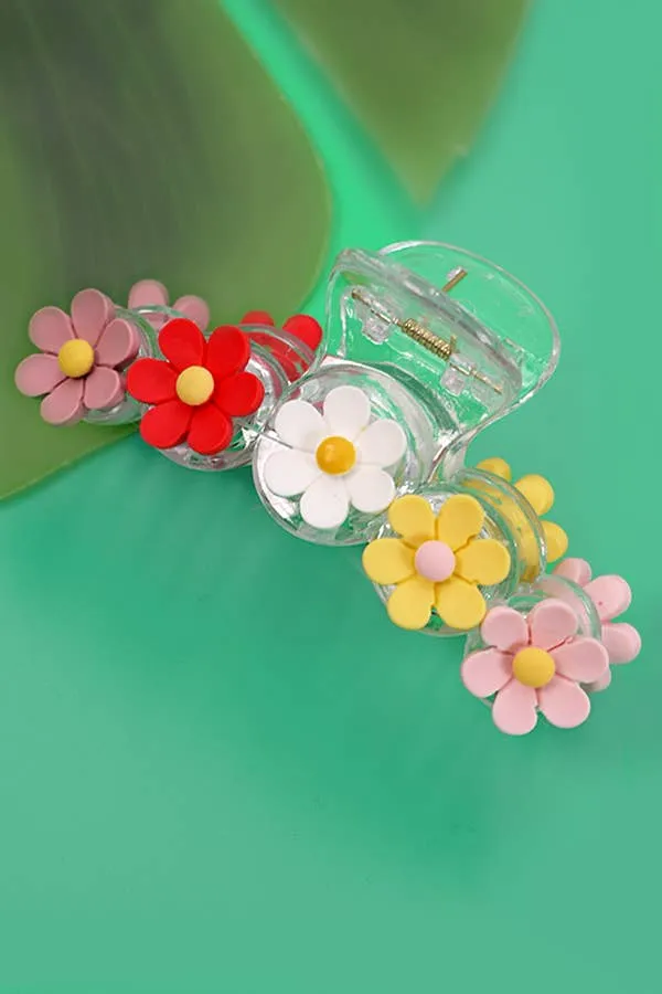 Floral Embellished Hair Claw Clips