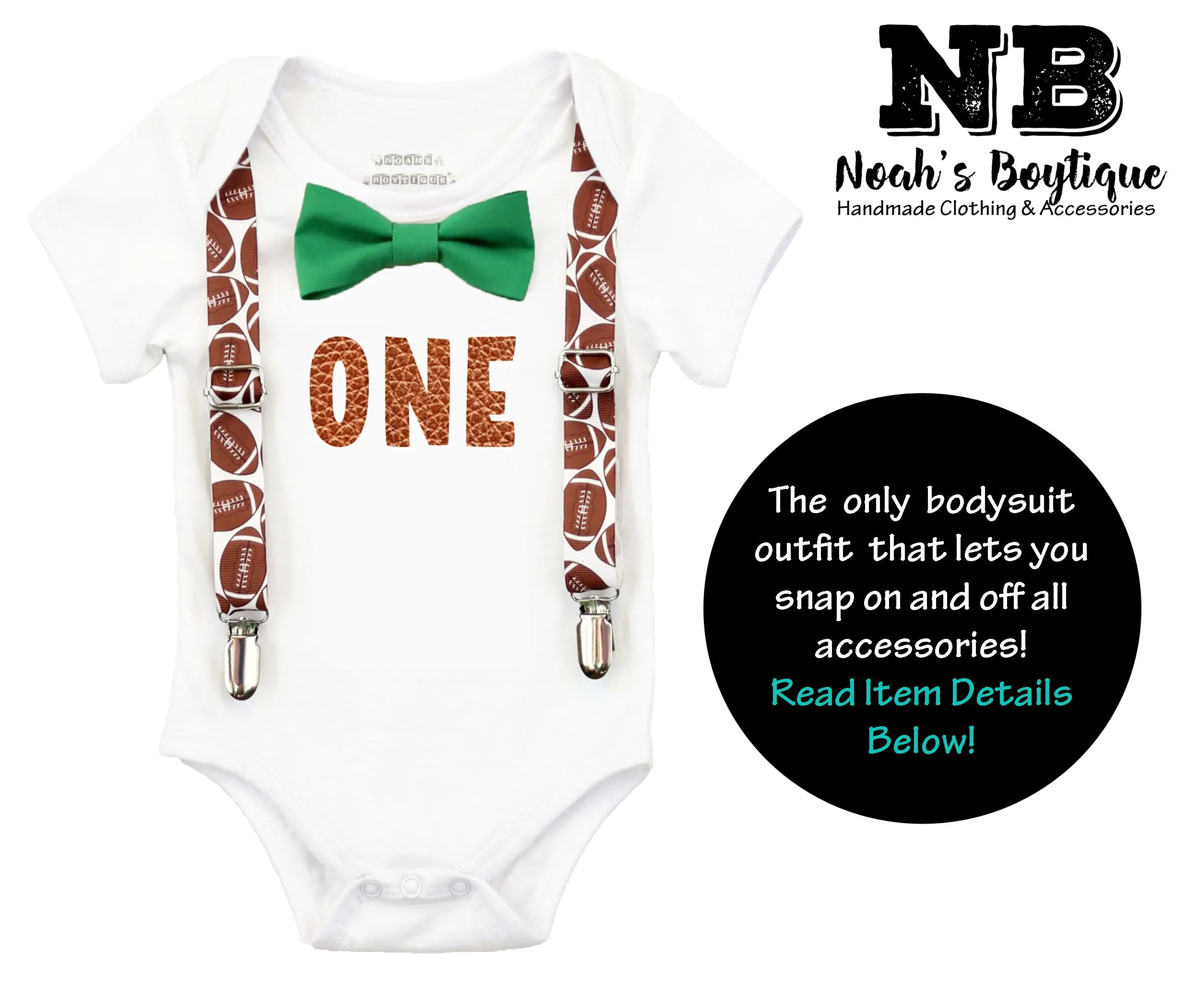 Football First Birthday Party Outfit Baby Boy