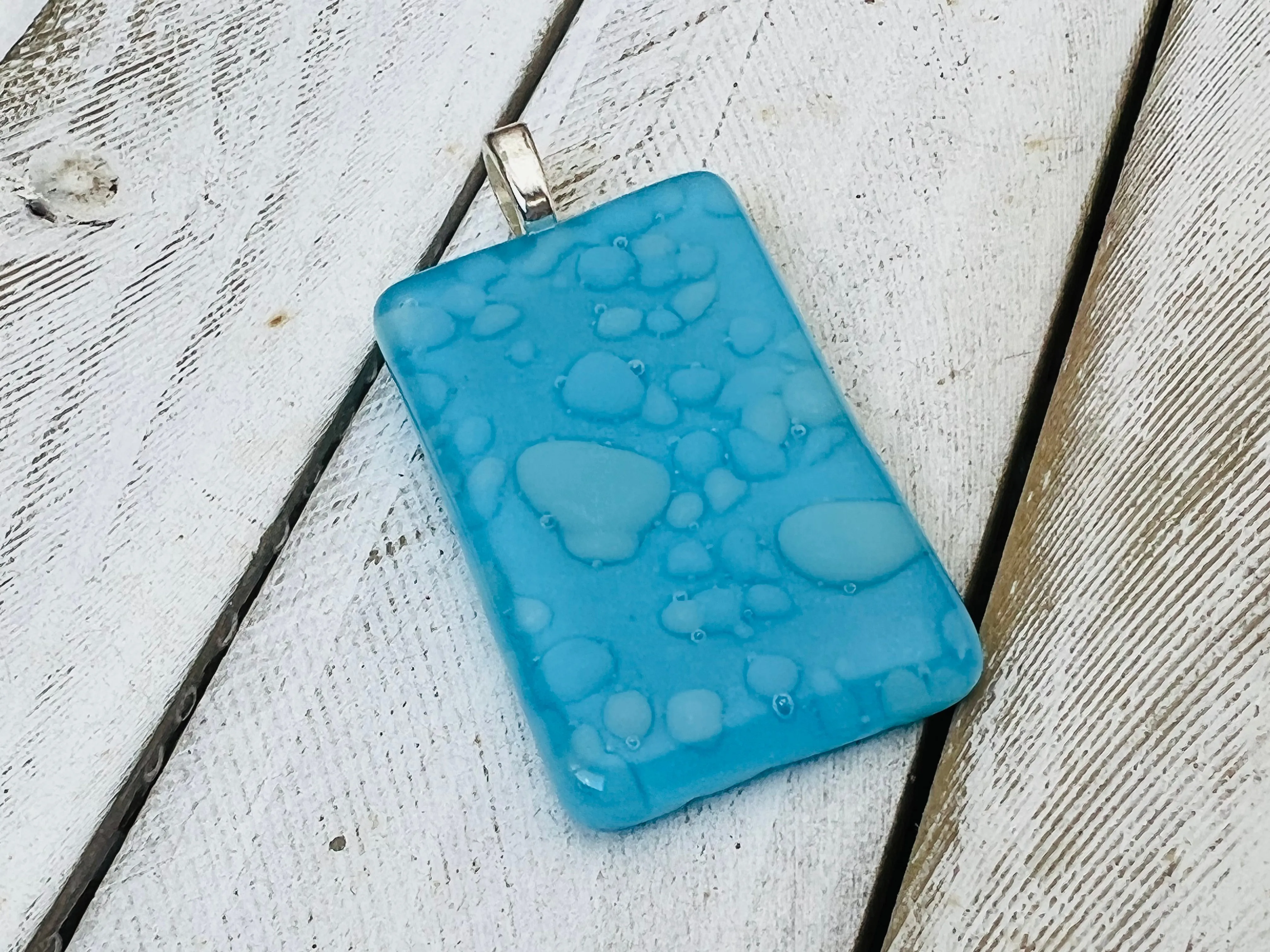 Fused Glass Pendants~Tiny Bubbles