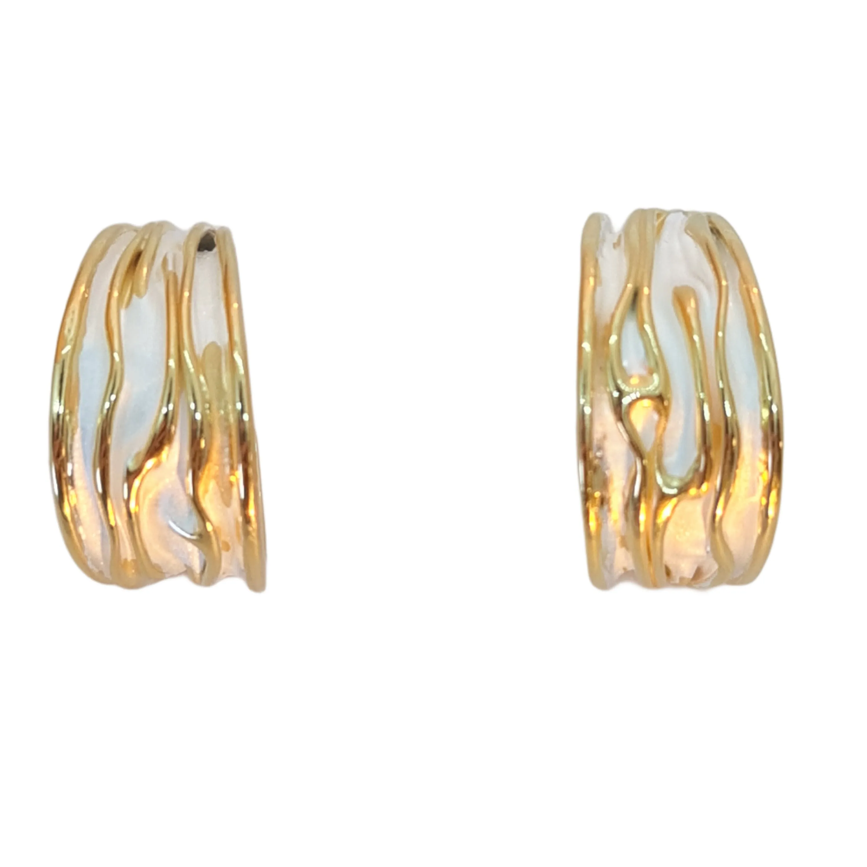 Goddess Gold Silver Stud Hoops