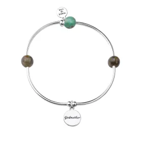 Godmother | Soft Bangle Charm Bracelet | African Turquoise