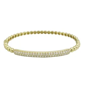 Gold & Diamond Beaded Bangle