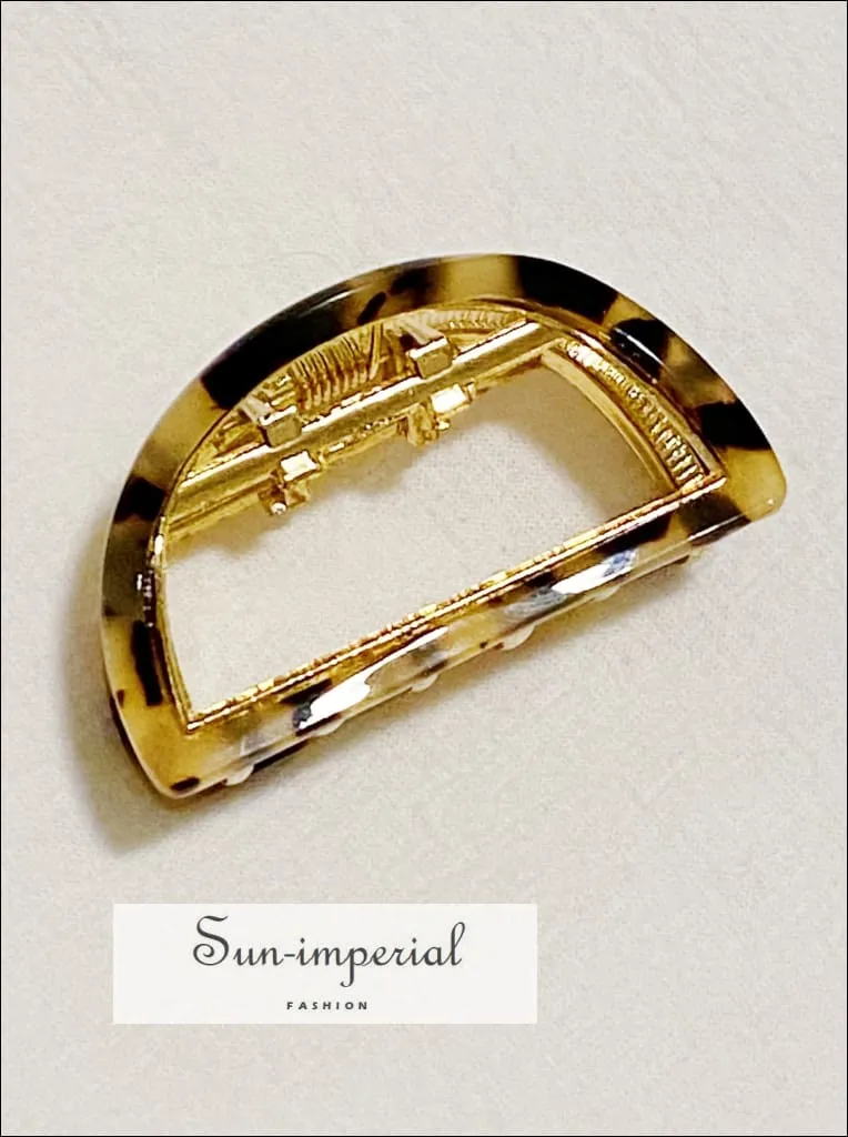 Gold Plated Stylish Outlined Hair Claw