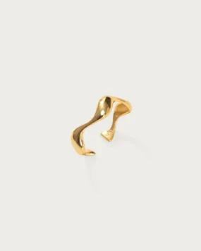 Gold Wave Ear Cuff