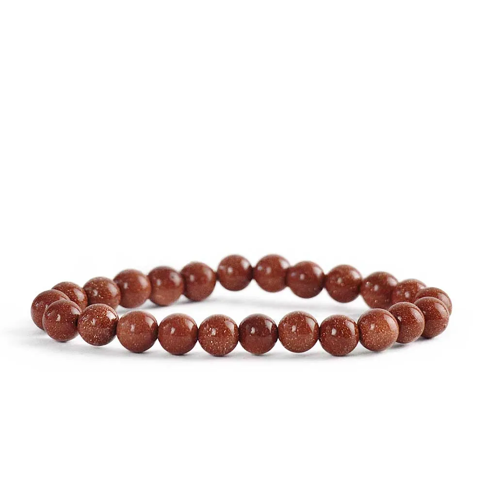 Goldstone (Syn.) Gemstone Power Bracelet 8mm