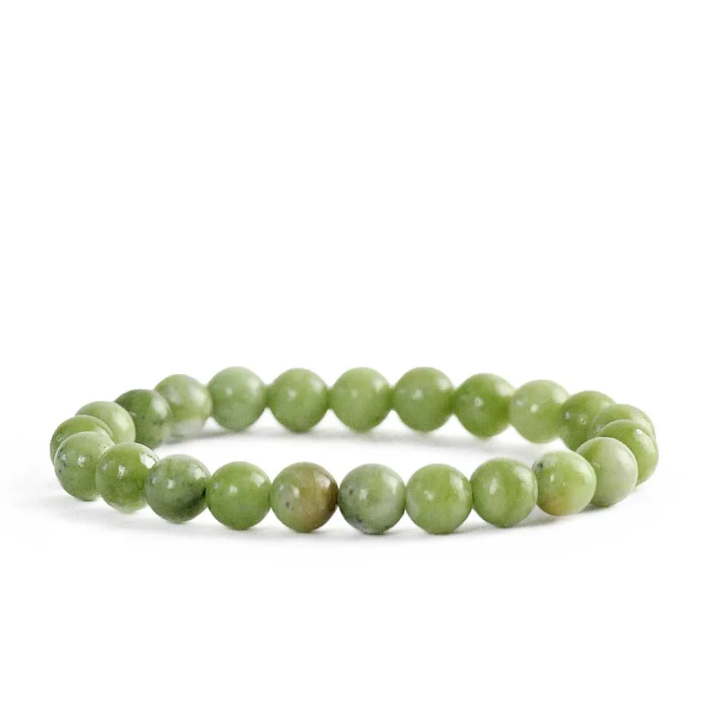 Green Jade Gemstone Power Bracelet 8mm